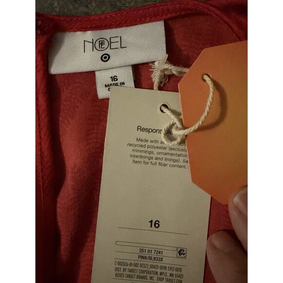 Fe Noel X Target Dress Size 16 Palm Leaf Contrast Print Flutter Sleeve Maxi NWT - Picture 6 of 10